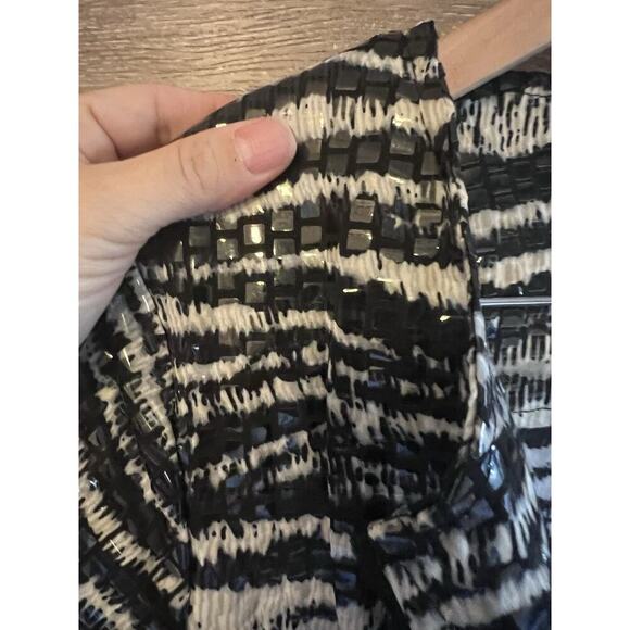 Office Career Zebra Jacket Sz Small Elegant Zipper Timeless Classic - Picture 8 of 10